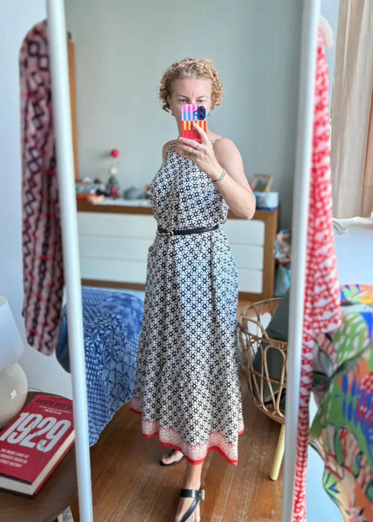 Avsa Black and White,cotton silk; everyday dress; beach dress; holiday dress; resort dress; maxi dress; comfortable dress; comfiy dress; bohem dress;