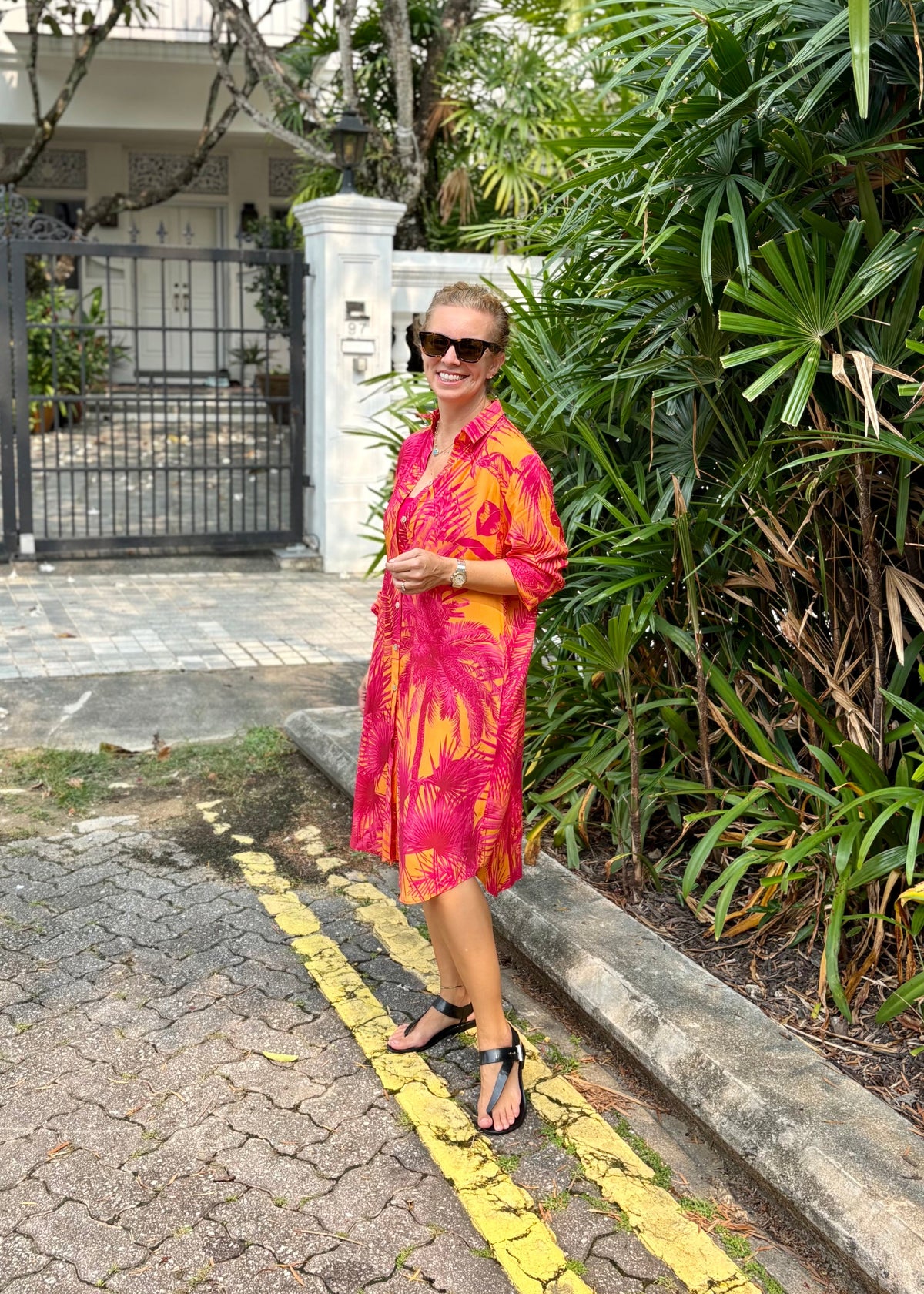 cotton dress; shirt dress; turkish cotton dress; singapore fashion; resort wear ; wgat to wear in singapore ; tropical fashion