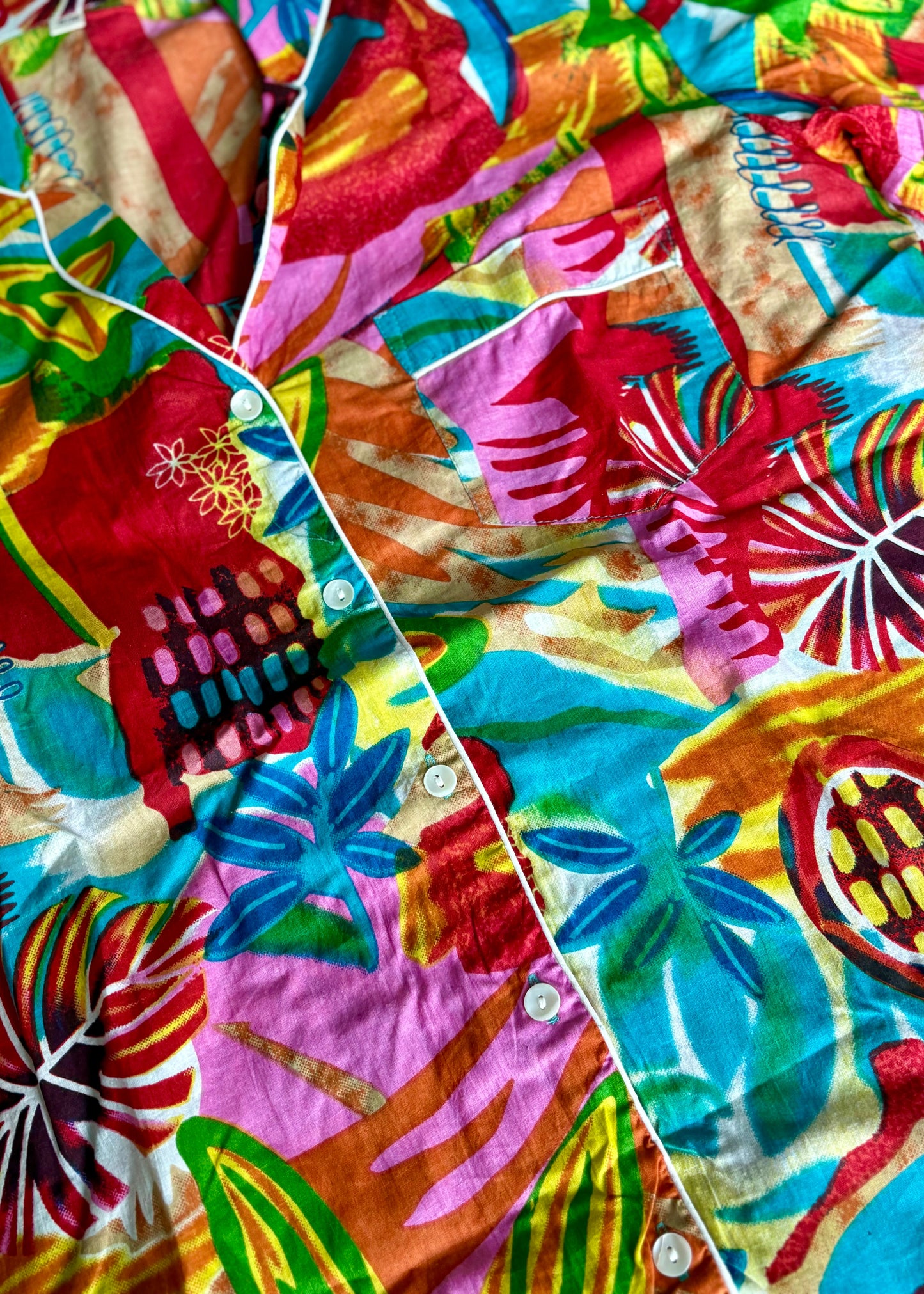 Cotton Block print Pyjamas Short ; Color POP