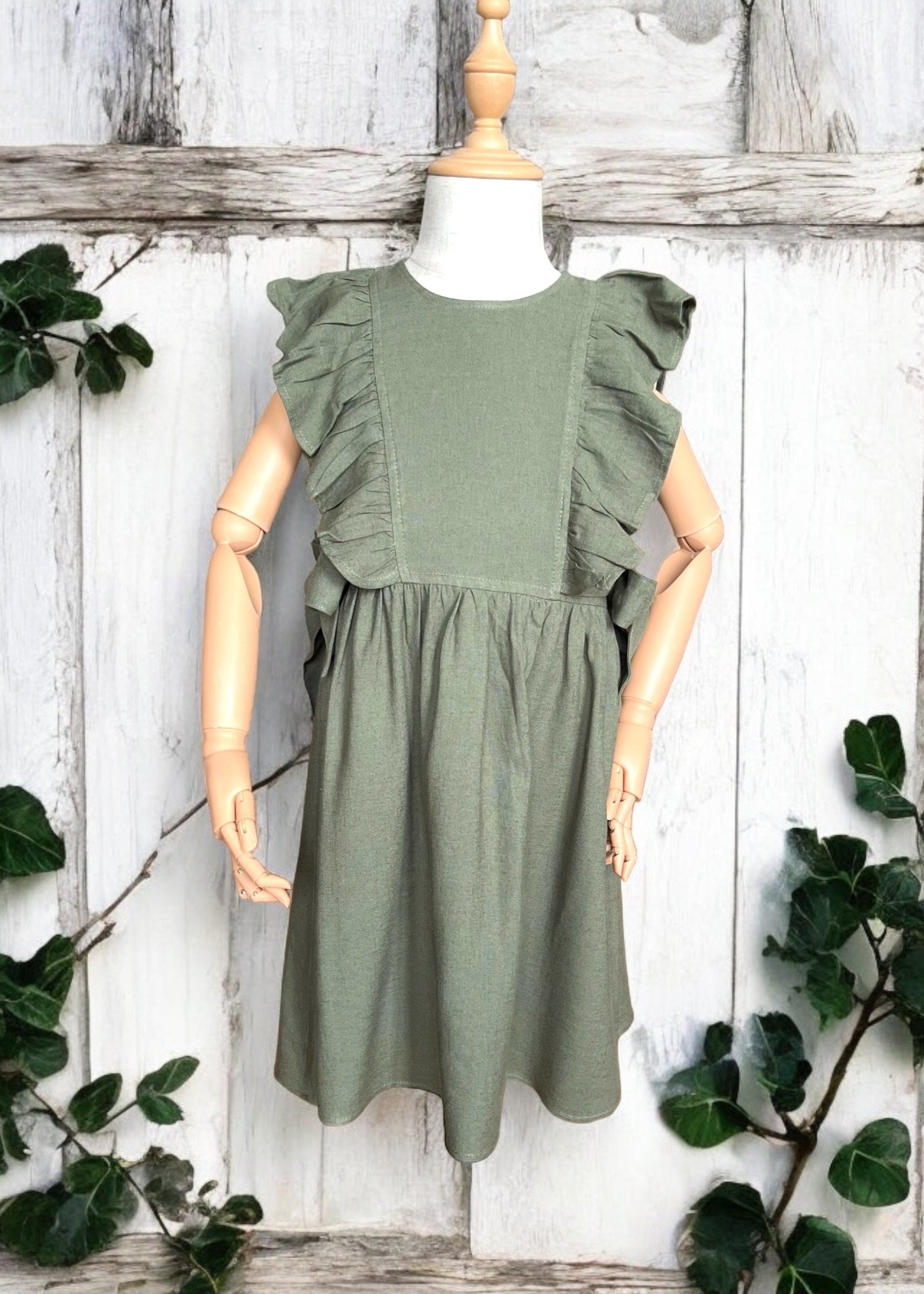 Girls Linen Dress;For Chic Little Princess! Nature Me Girls Linen Dress;For Chic Little Princess! Nature Me