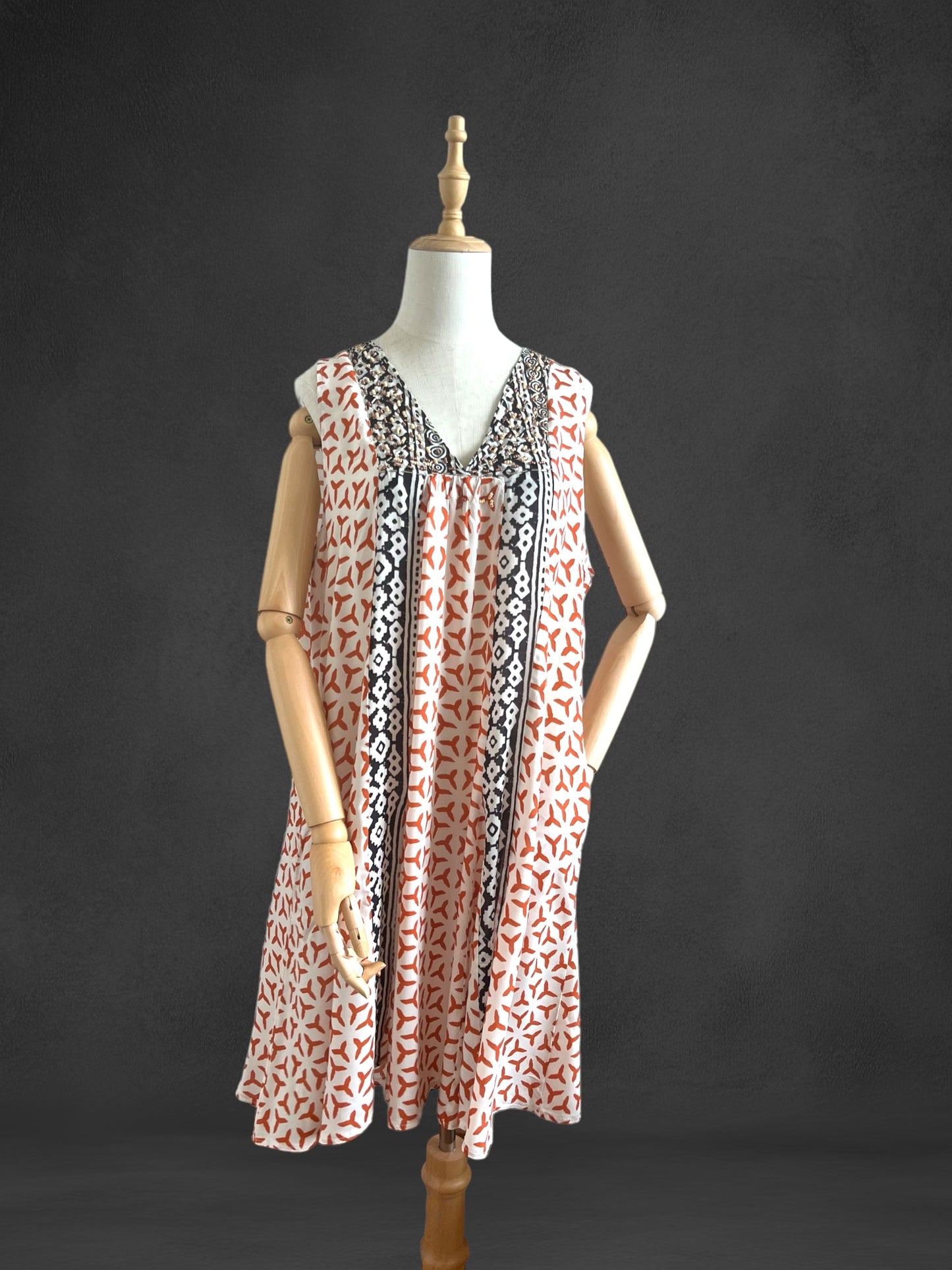 Sahmaran Midi Dress Terra Cota