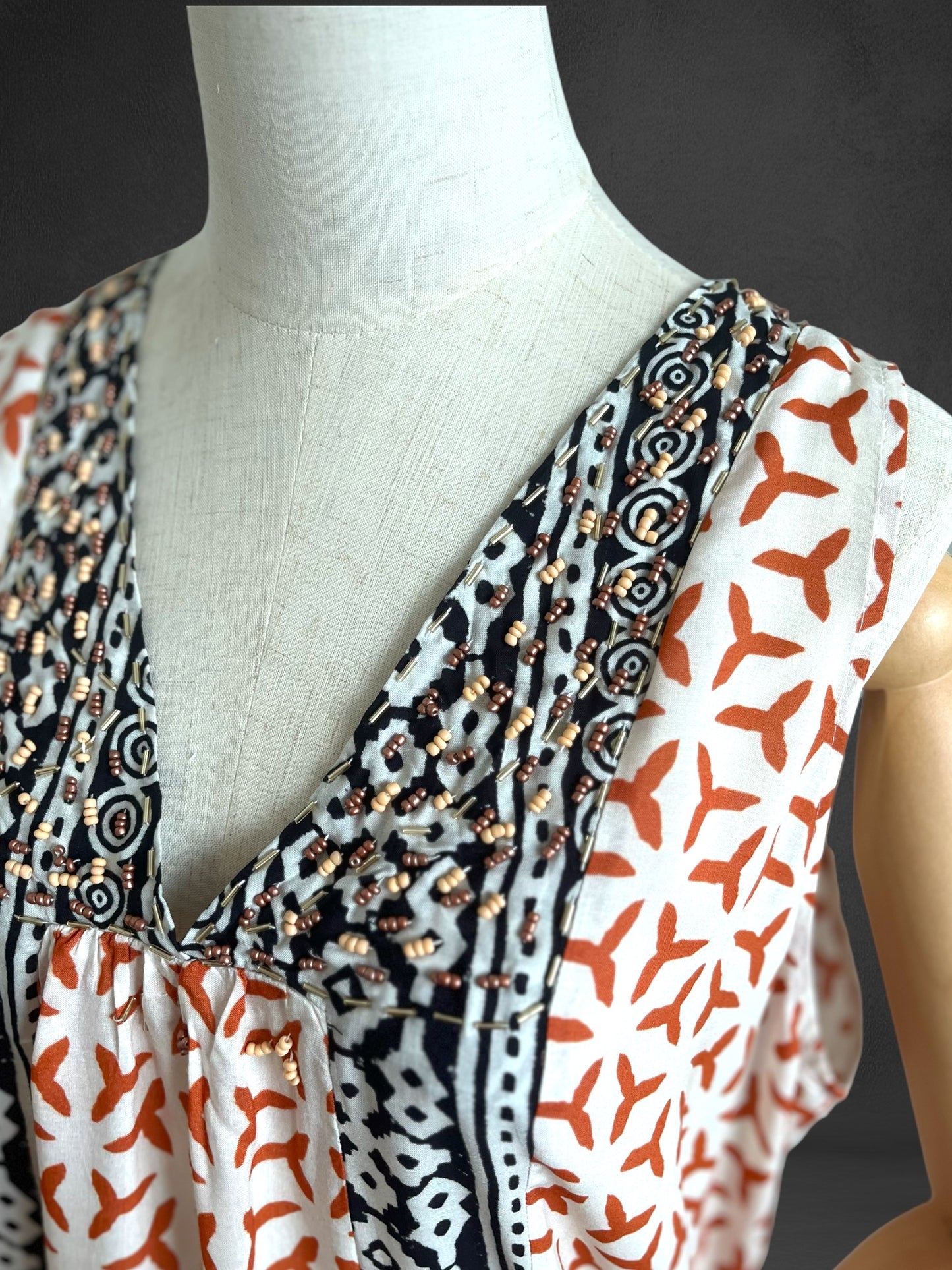 Sahmaran Midi Dress Terra Cota