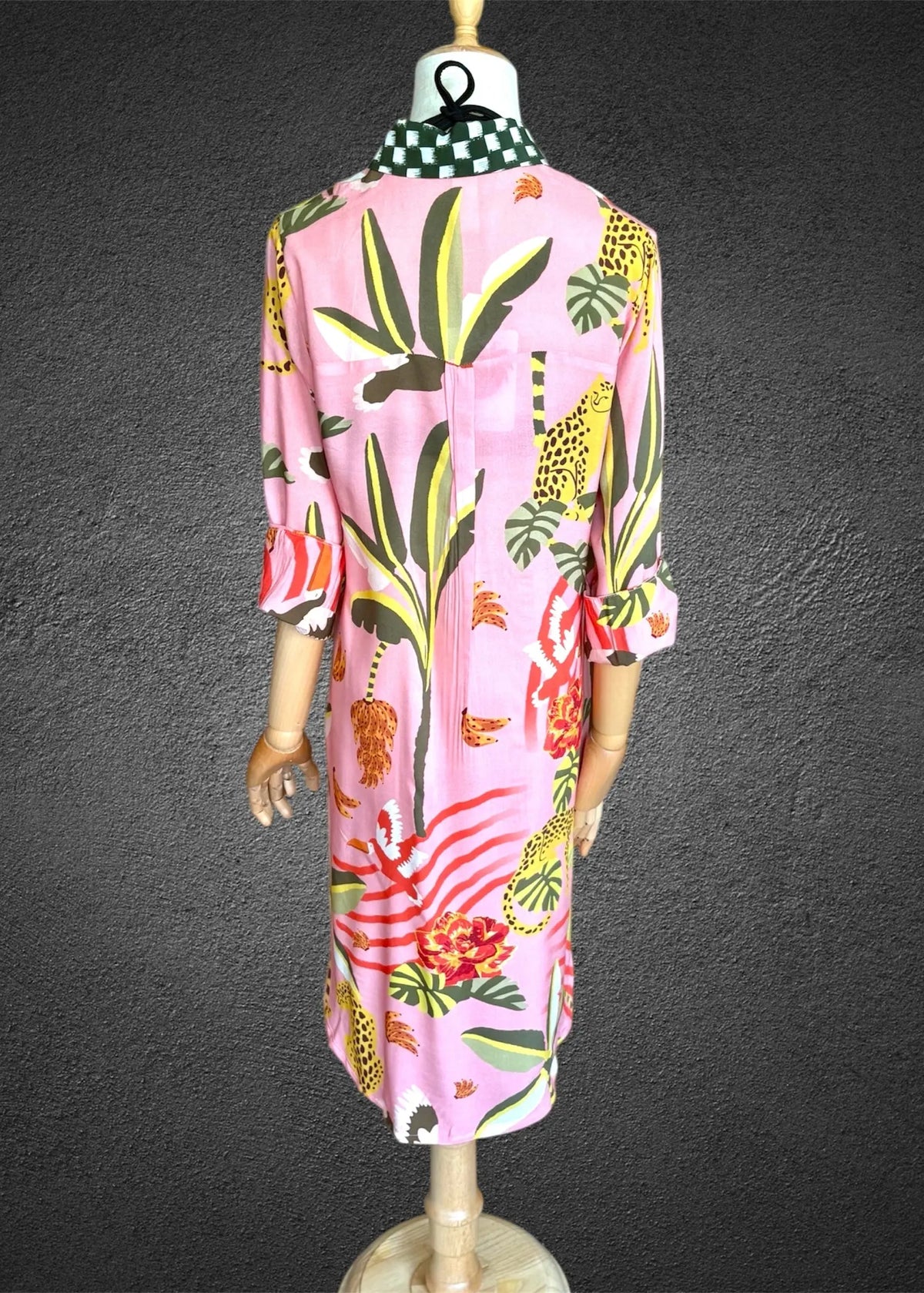 Amalfi Cotton Shirt Dress Baby Pink Floral Nature Me