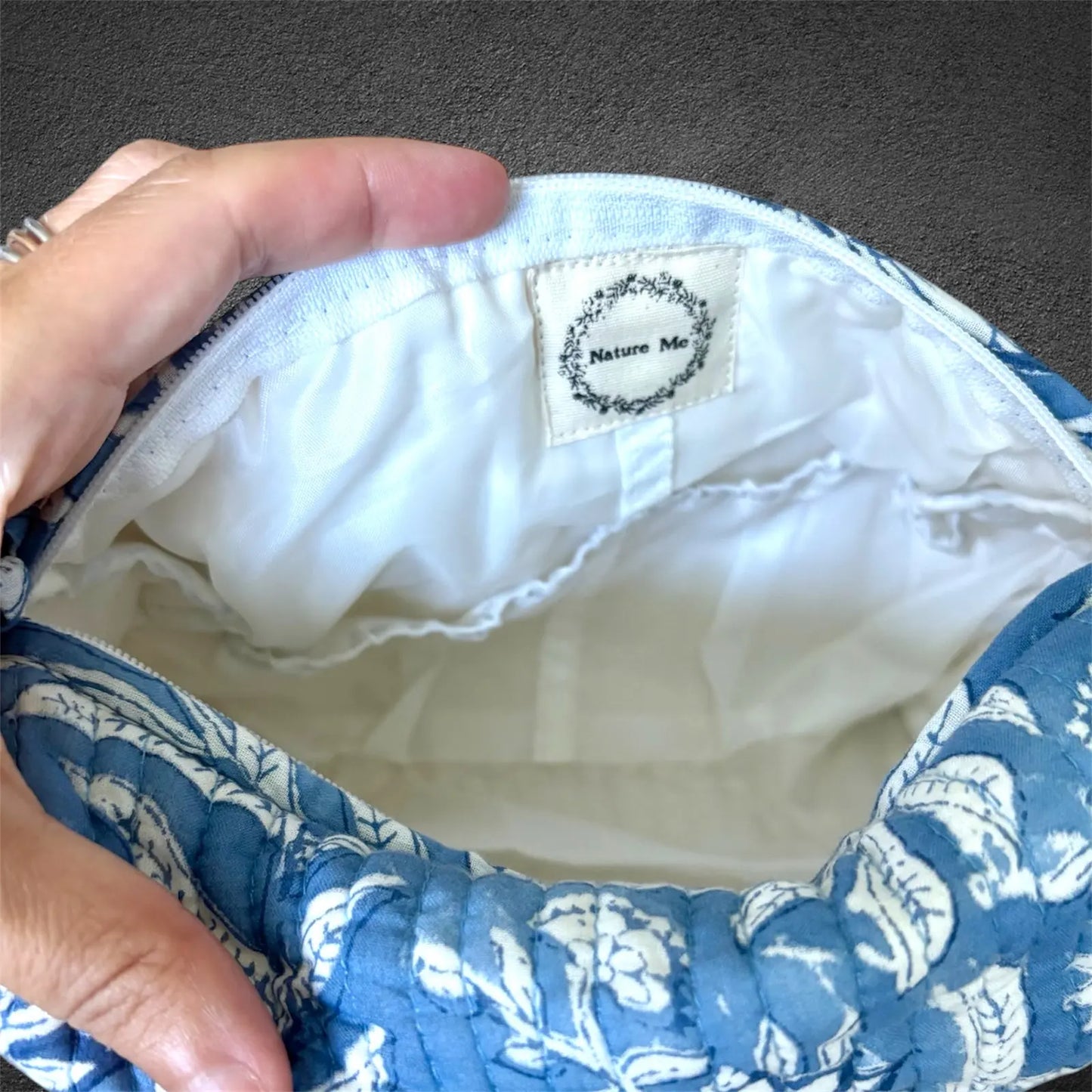 make up; block print bag; indian bag; make up pouches ; pouches ;