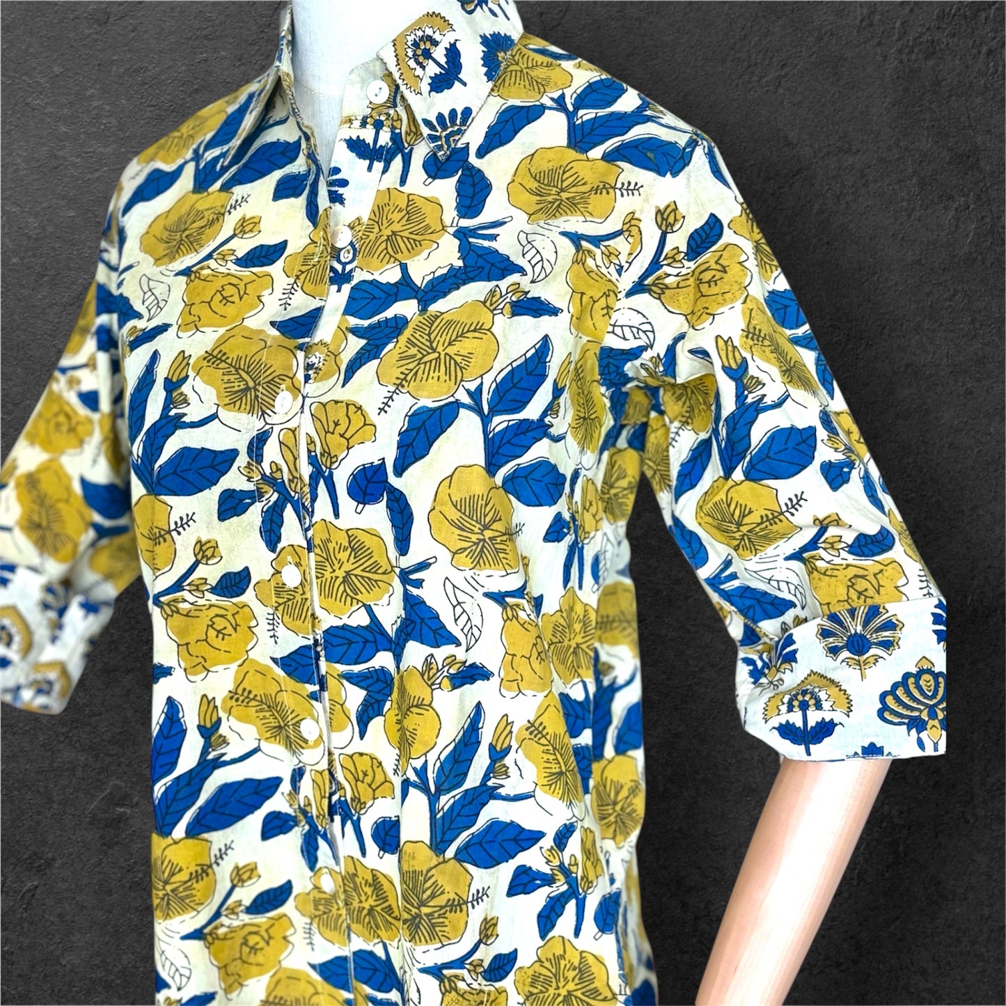 block print Cotton Shirt Dress