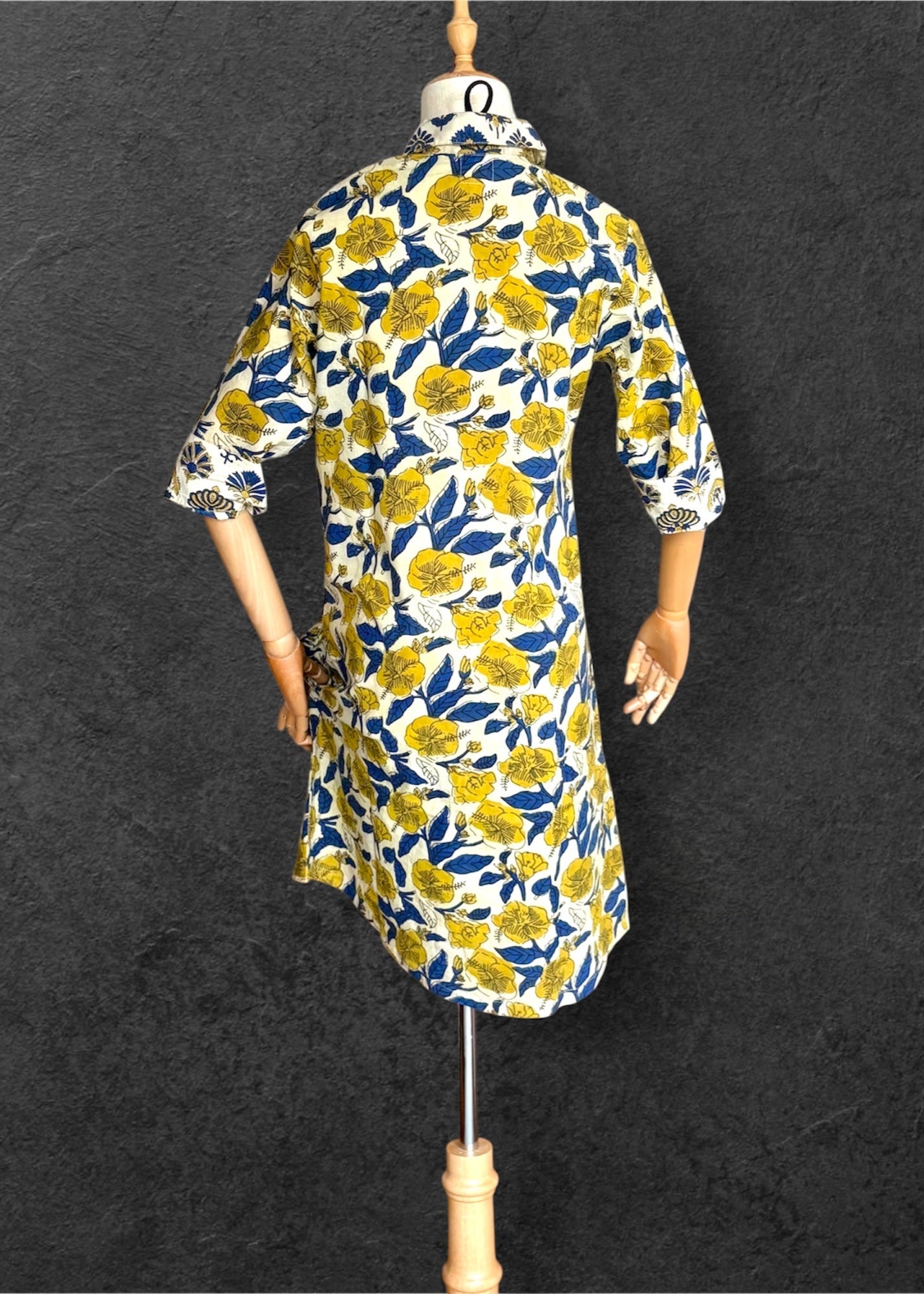 block print Cotton Shirt Dress
