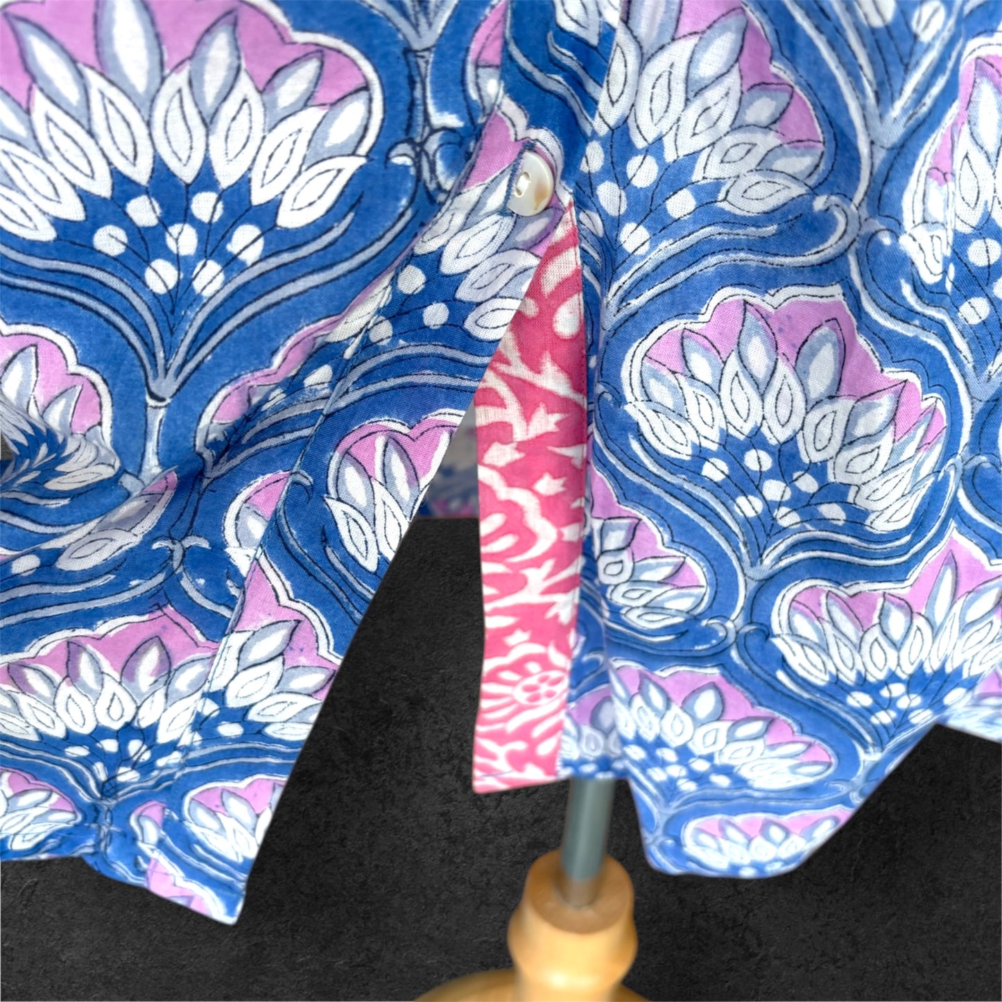 Block Print Cotton Shirt Dress;Casual Dress; Summer Dress