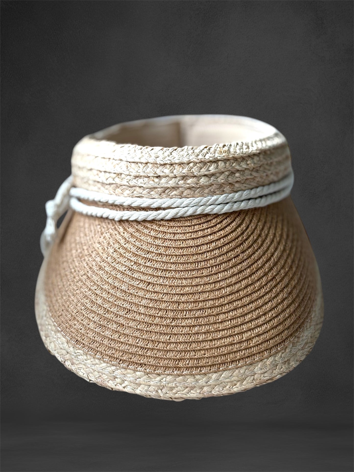 Straw Sun Visor Beige