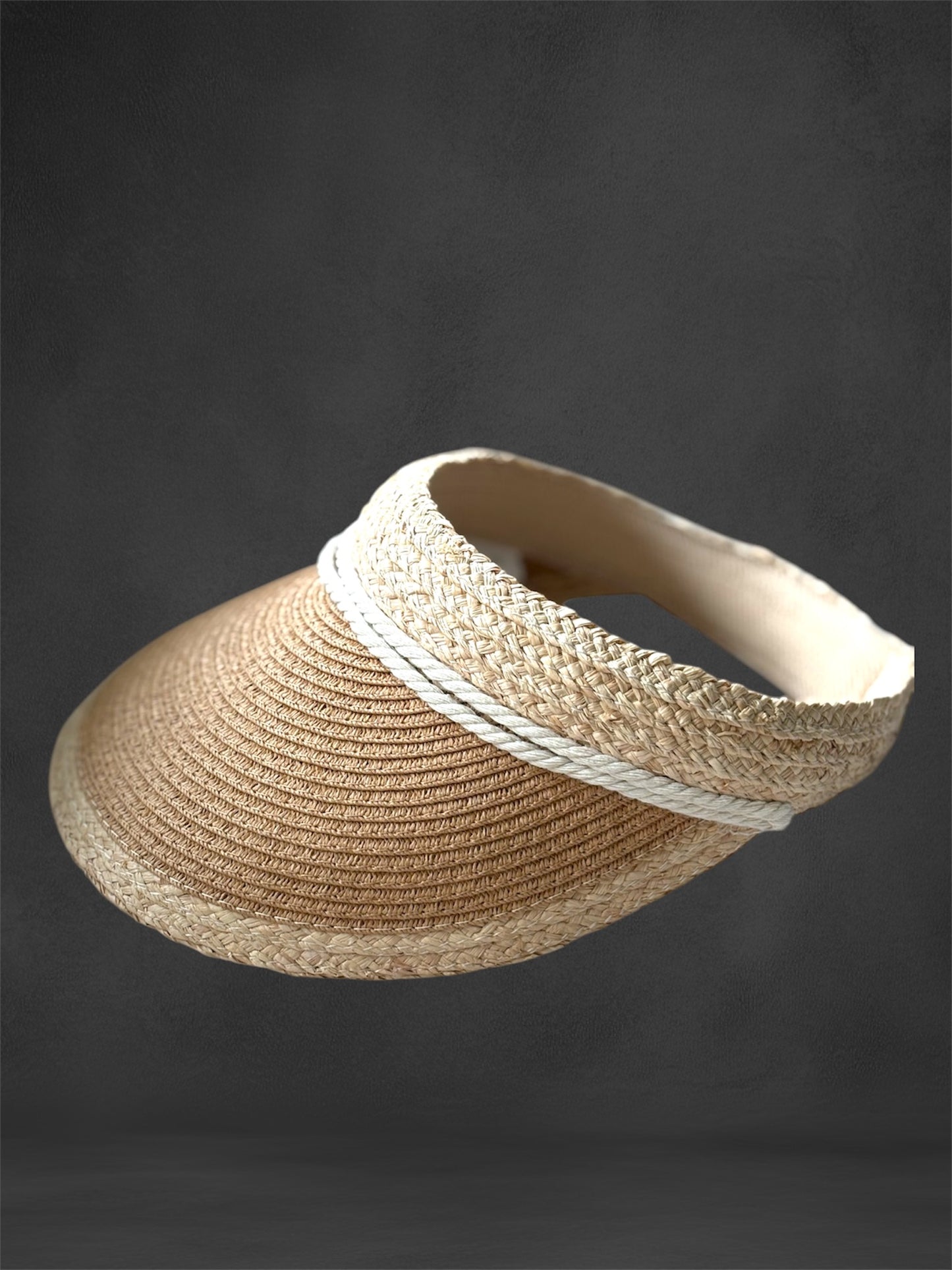 Straw Sun Visor Beige