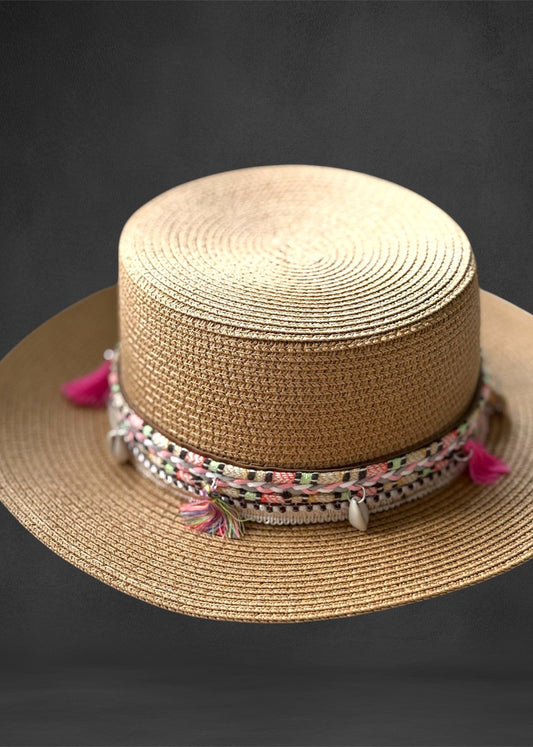 straw hat ; bohem hat; 