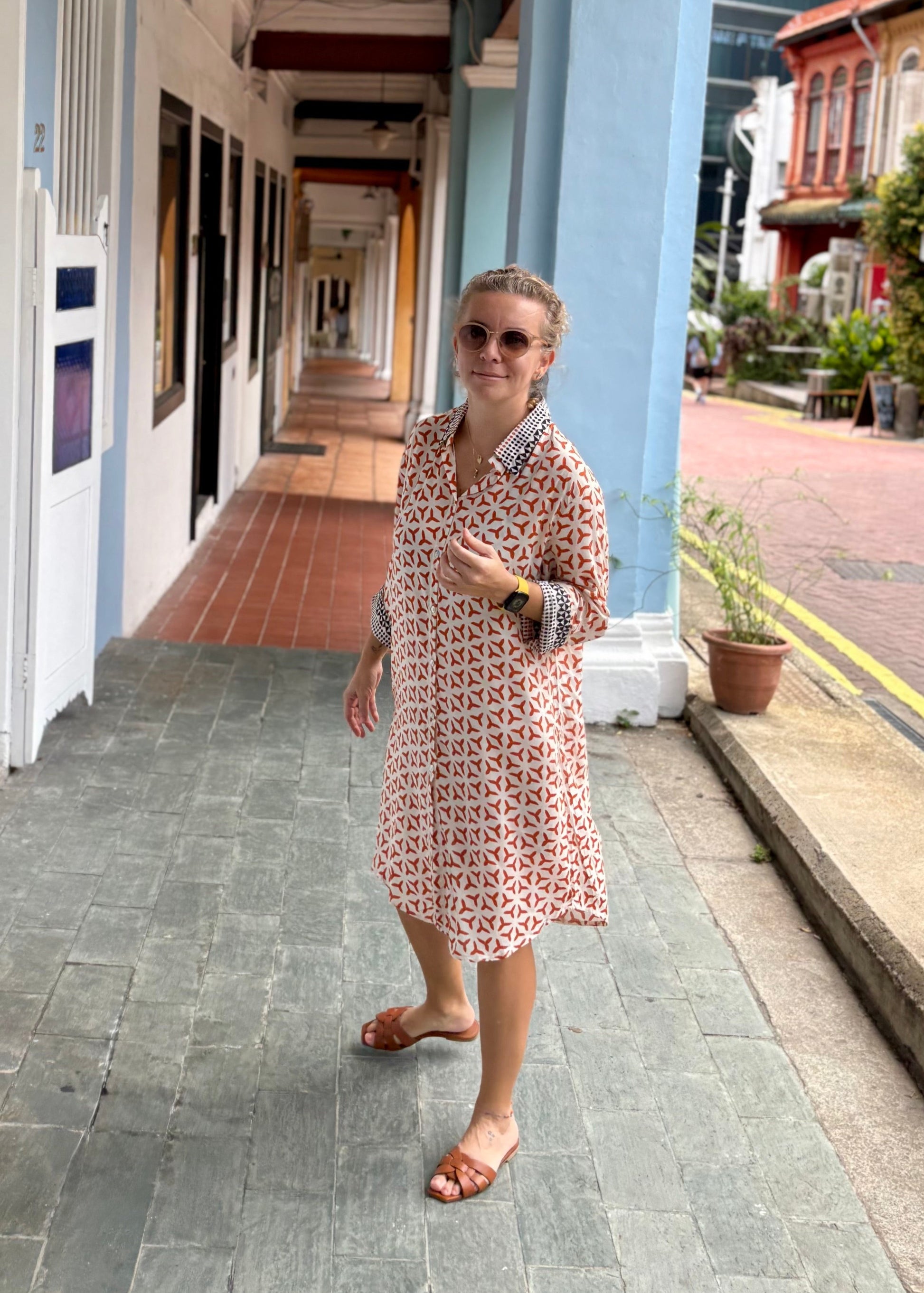 Amalfi Cotton Summer and Beach Shirt Dress Siena Nature Me Amalfi Cotton Summer and Beach Shirt Dress Siena Nature Me