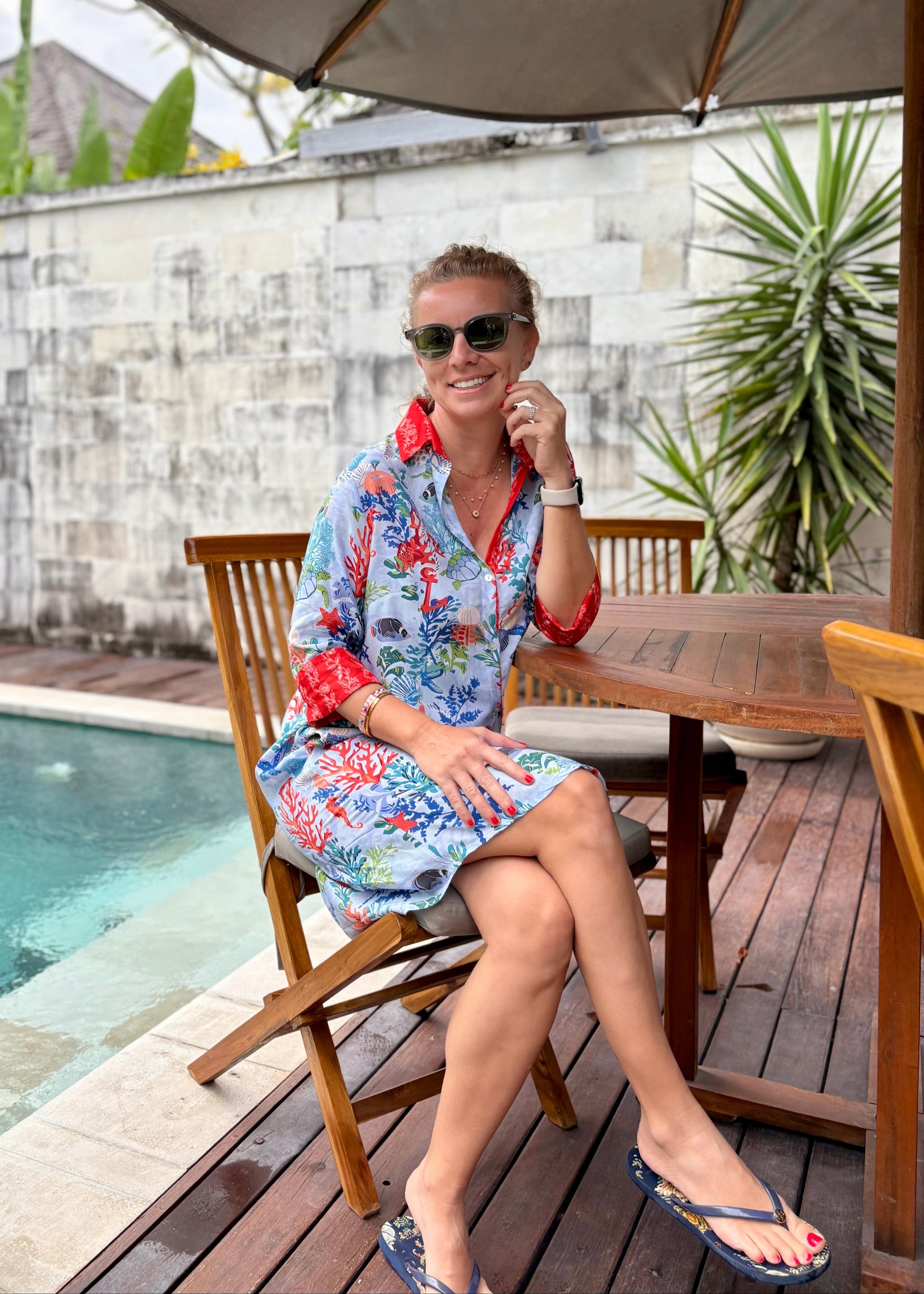 cotton beach shirt dress Me+Em Textured Cotton Beach Shirt Dress - Soft White