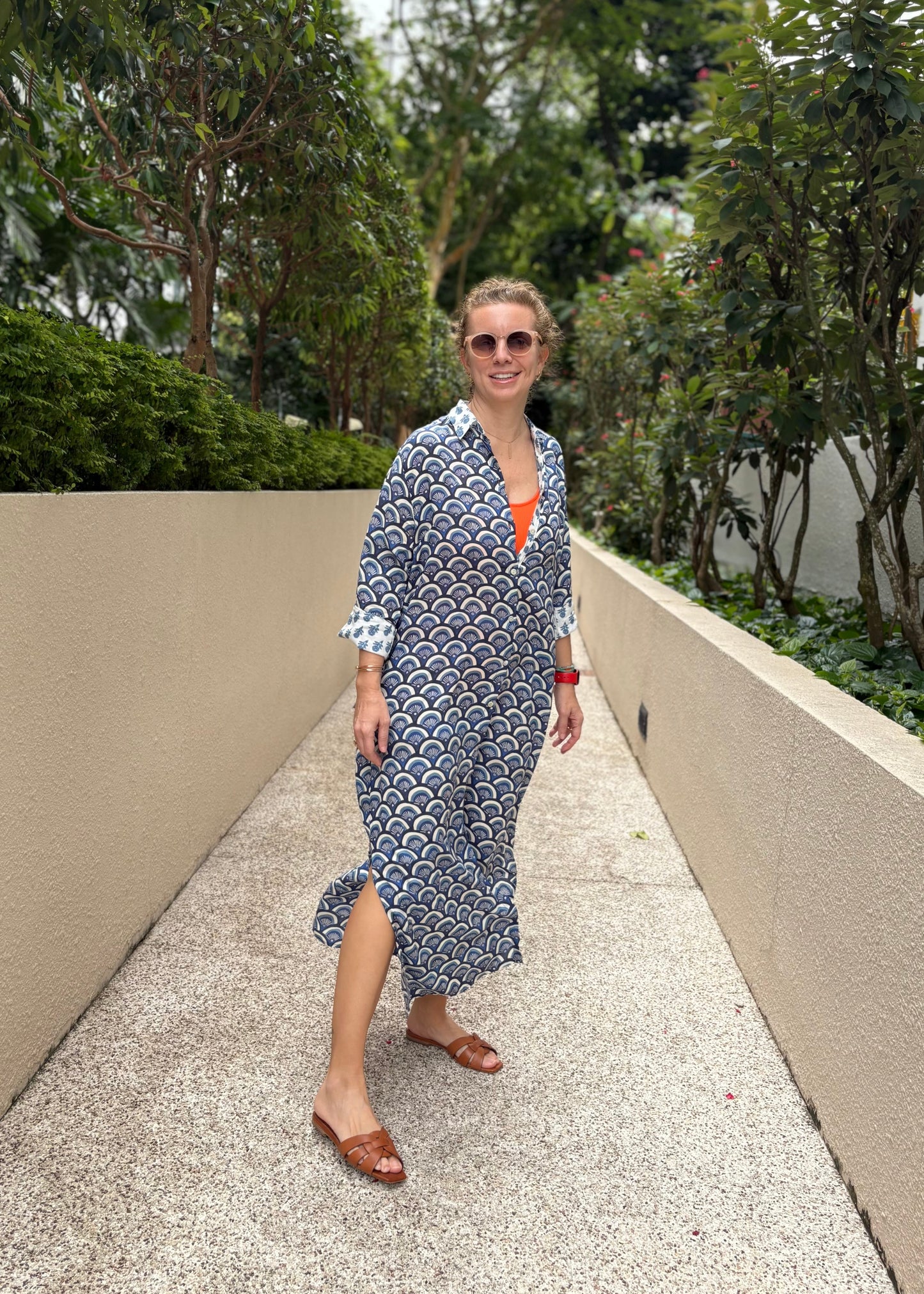 blue maxi shirt dress Vestido High Priority Maxi Shirt - Azul/Combinado