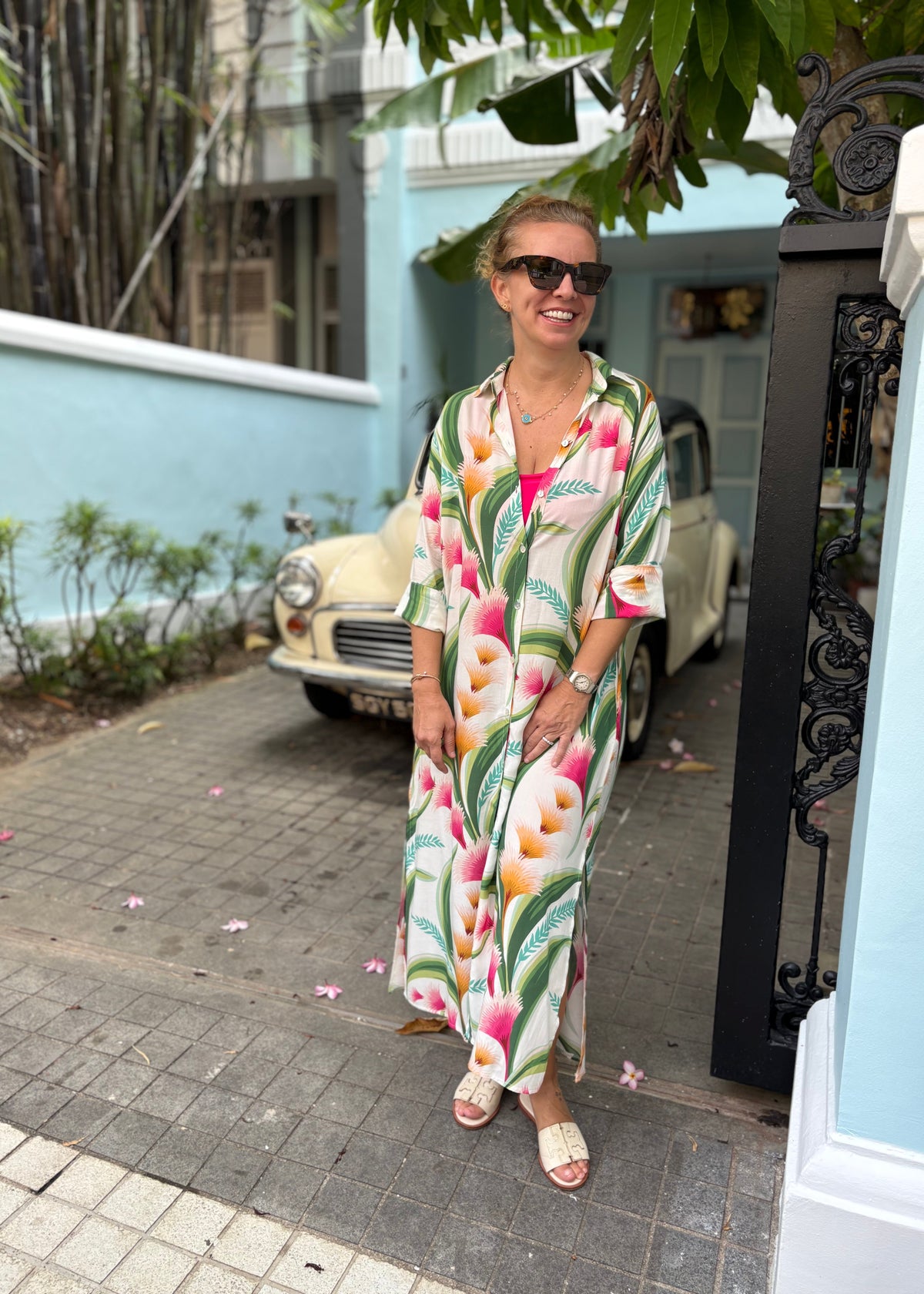 maxi shirt dress; cotton shirt dress; buton down dress; long dress; summer dress
