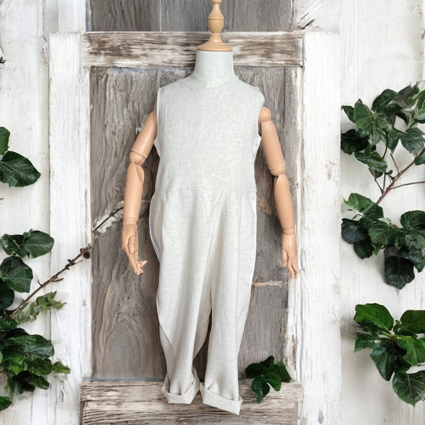 Girls Linen Jumpsuit