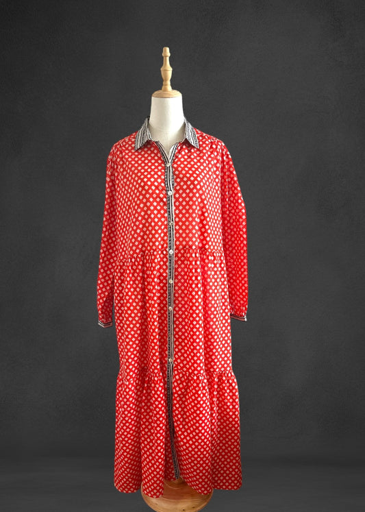 Cotton Summer Dress Cotton Beach everyday dress summer dress; beach dress; shirt dress ; casual dress ;cotton dress ;everyday dress; midi dress; viscos dress ;colorful dress ; relax dress; comfortable dress; sustainable fashion ; slow fashion; eco friendl
