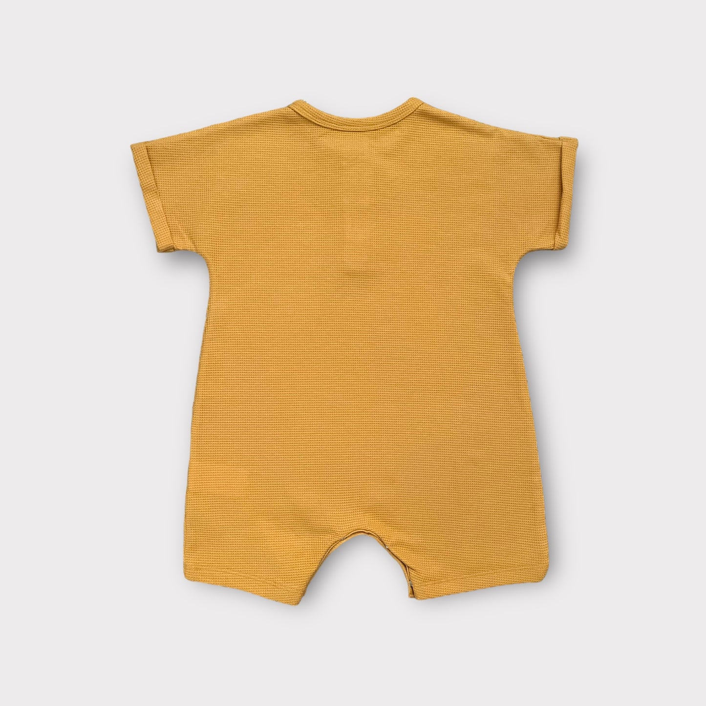 Organic Cotton Baby Romper Unisex Mustard