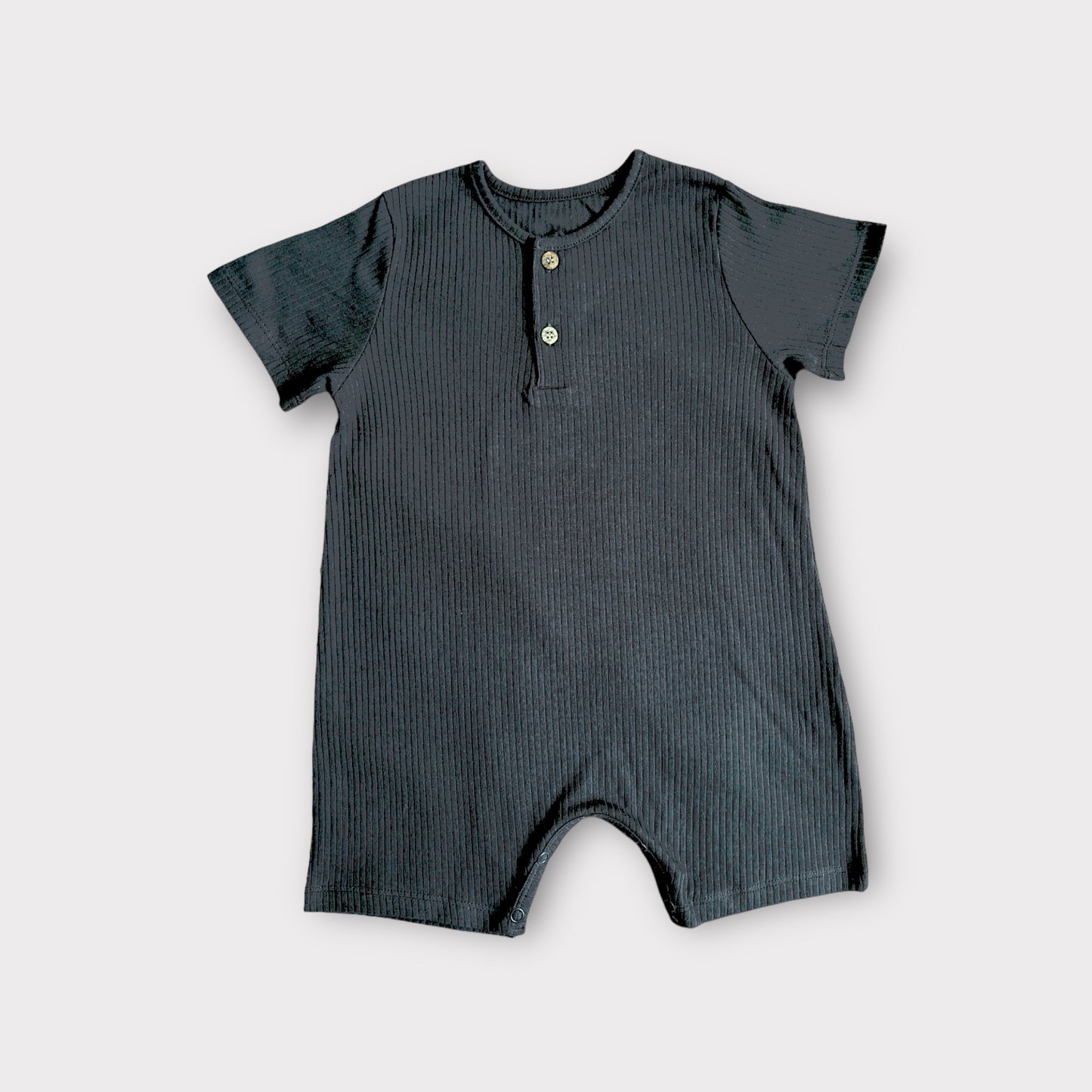 Organic Cotton Baby Romper Unisex Anthracite