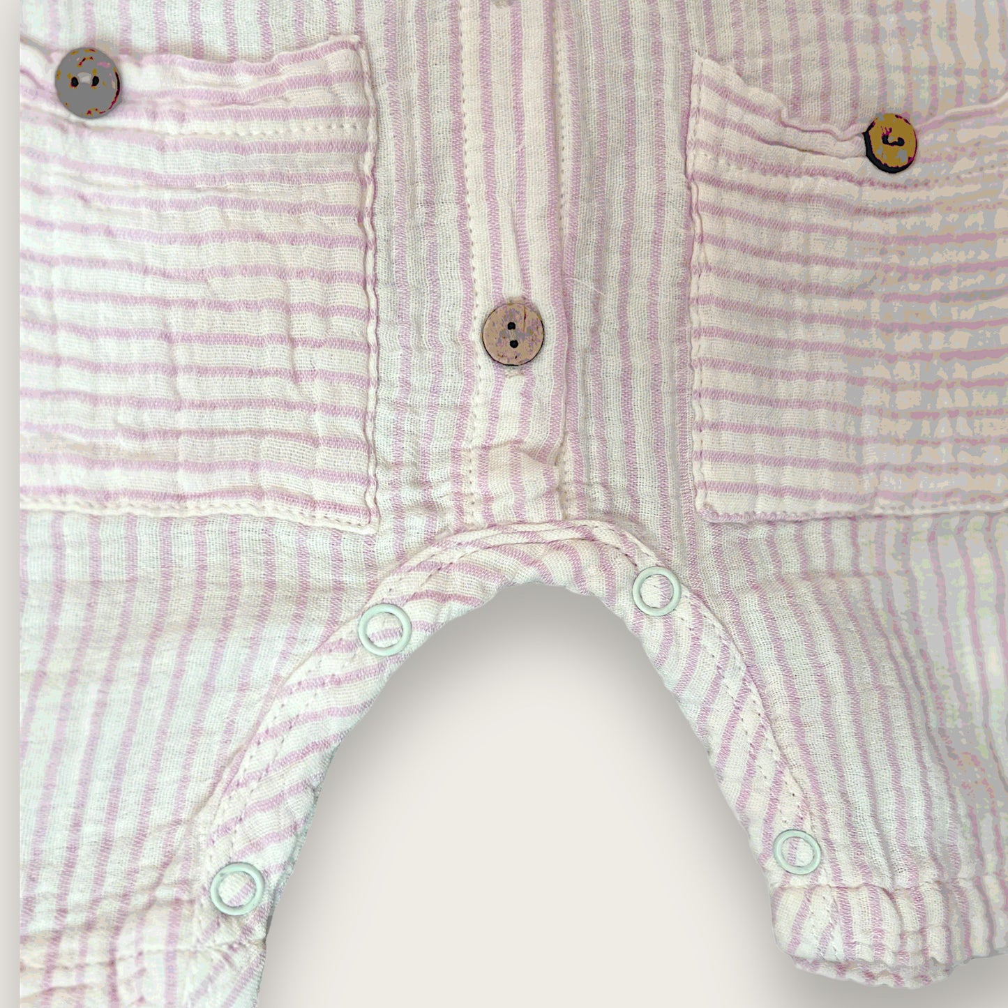 Organic Cotton Stripy Baby Onesie