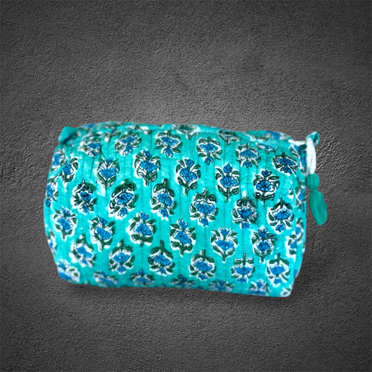 make up; block print bag; indian bag; make up pouches ; pouches ; 