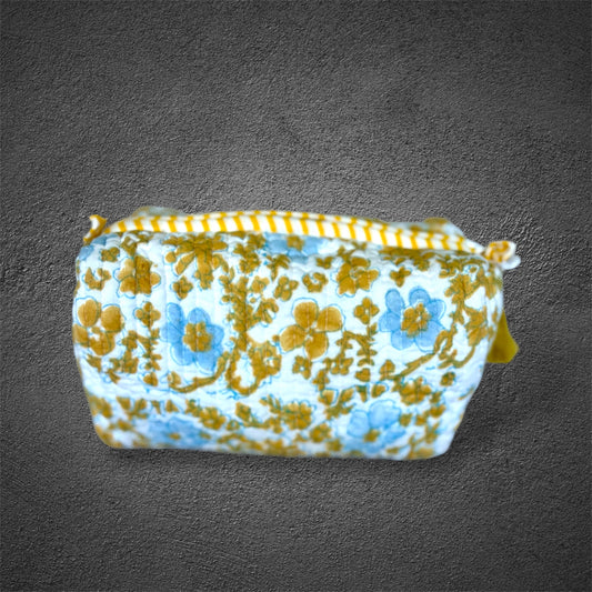 make up; block print bag; indian bag; make up pouches ; pouches ;
