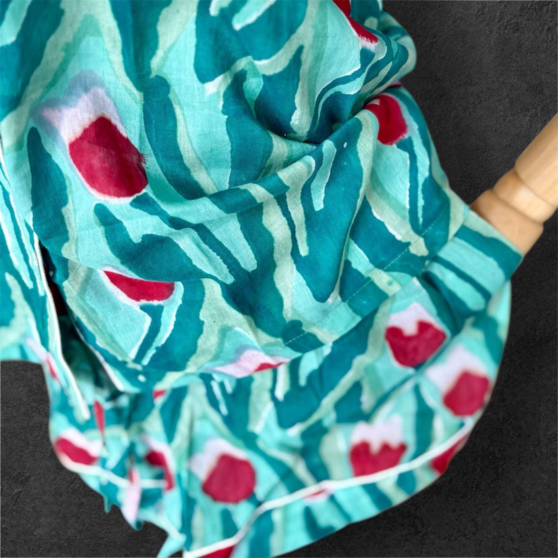 block print pyjamas; cotton pyjamas; indian pyjamas; short sleeve pyjamas