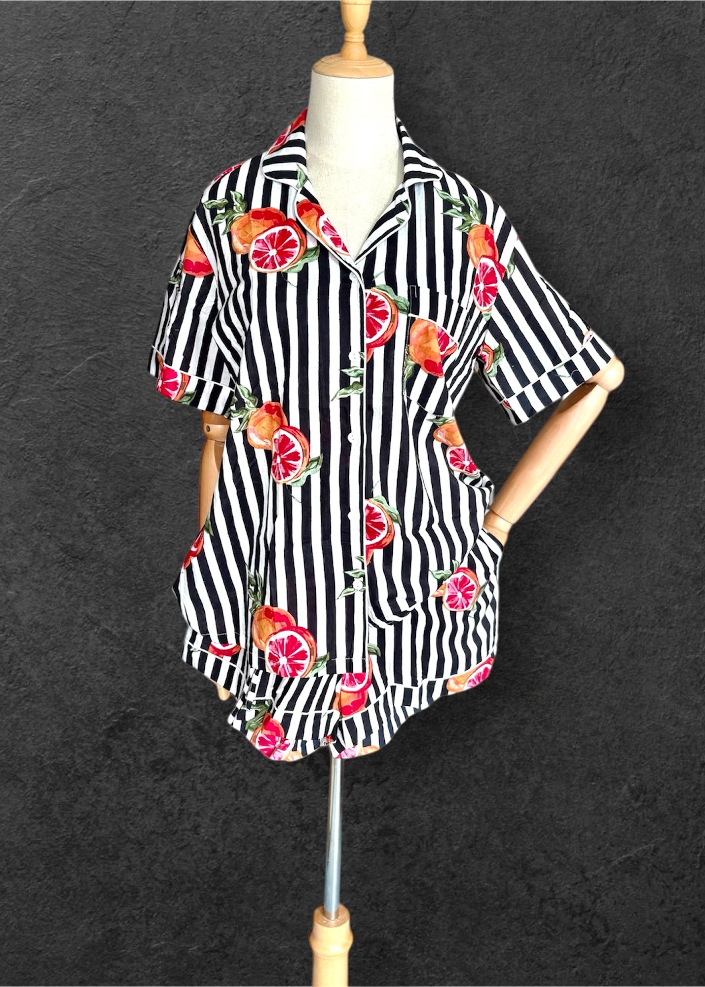 block print pyjamas; cotton pyjamas; indian pyjamas; short sleeve pyjamas