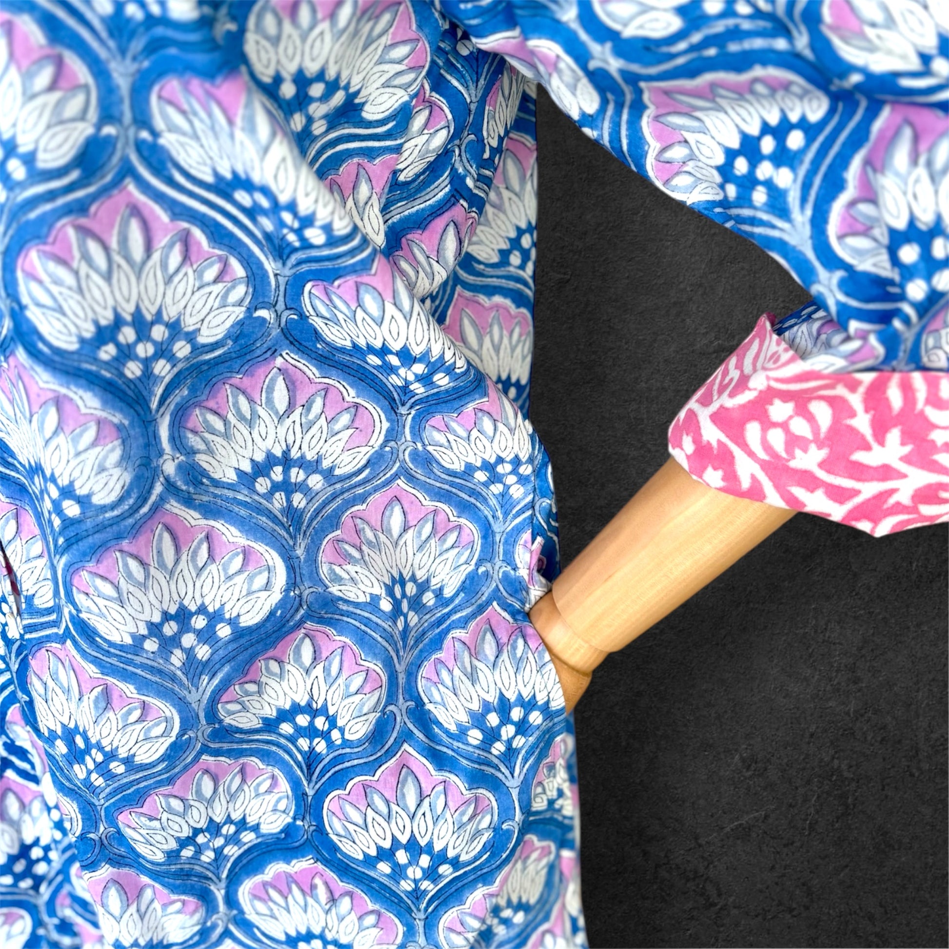 Block Print Cotton Shirt Dress;Casual Dress; Summer Dress