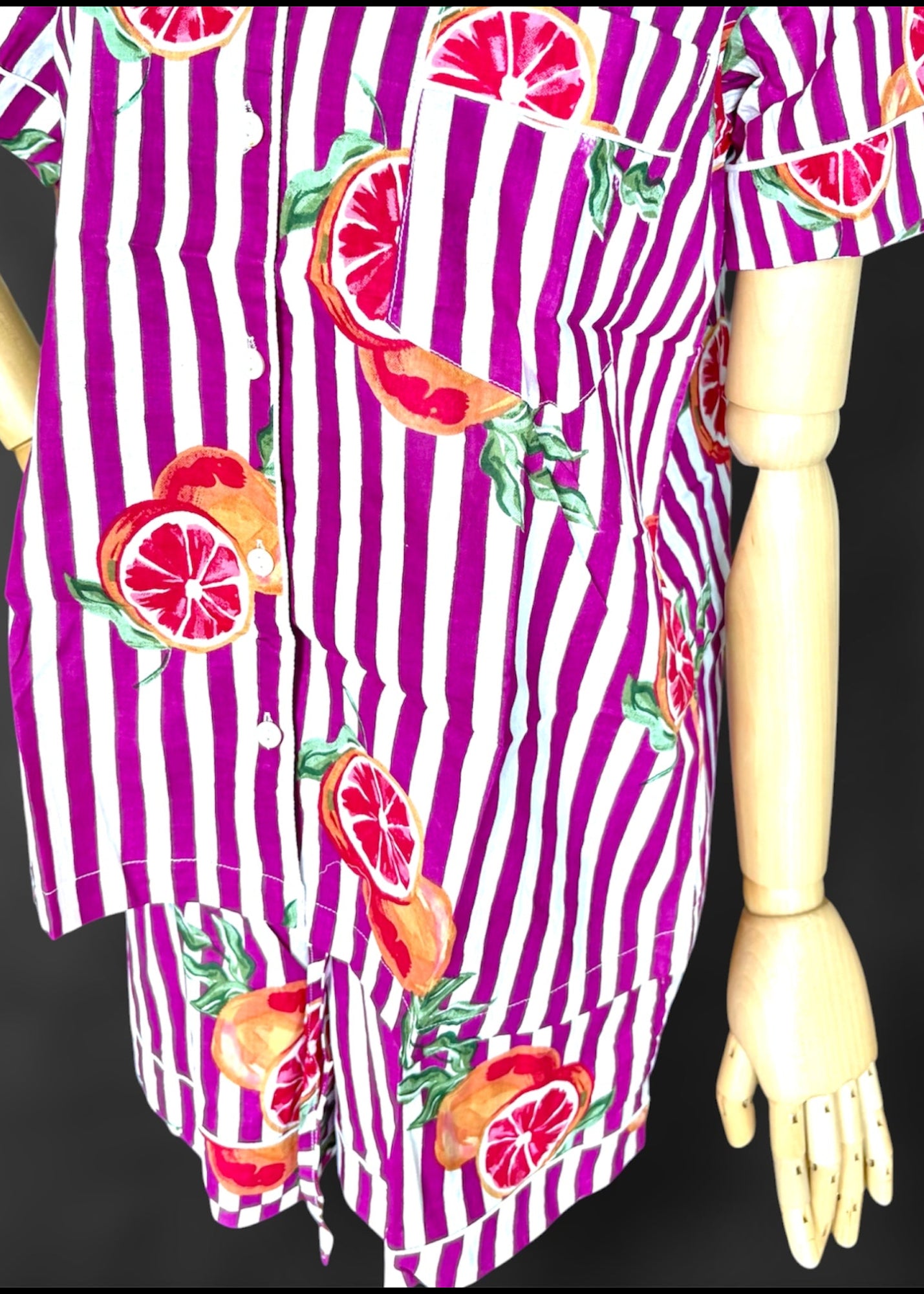 block print Pyjama set; cotton pyjama set; stripy pyjama set ; fun pyjama; breathable pyjama; short seeved pyjama 